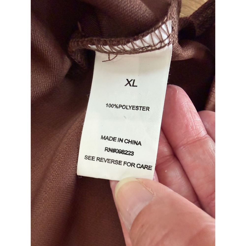 BCG Polo Shirt Mens XL Brown Short Sleeve Performance Active Golf Mahogany Solid - Picture 6 of 8
